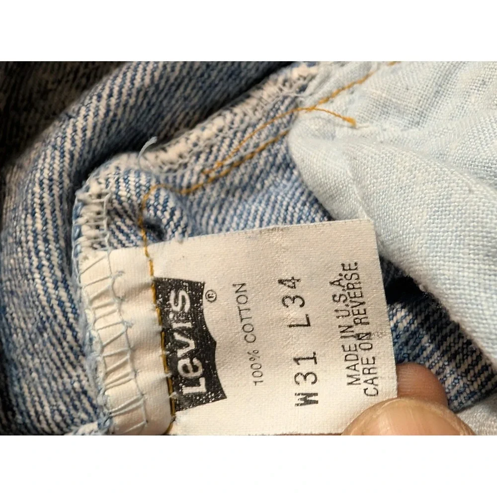 Levis 550 Relaxed Fit Tapered Leg Jeans Mens 31x34 Made in USA Blue 90s‎ Vintage